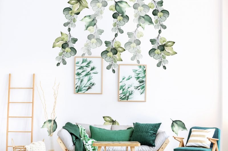 Green Foliage Wall Decal Set - Removable Wallpapers, Wall Stickers ...