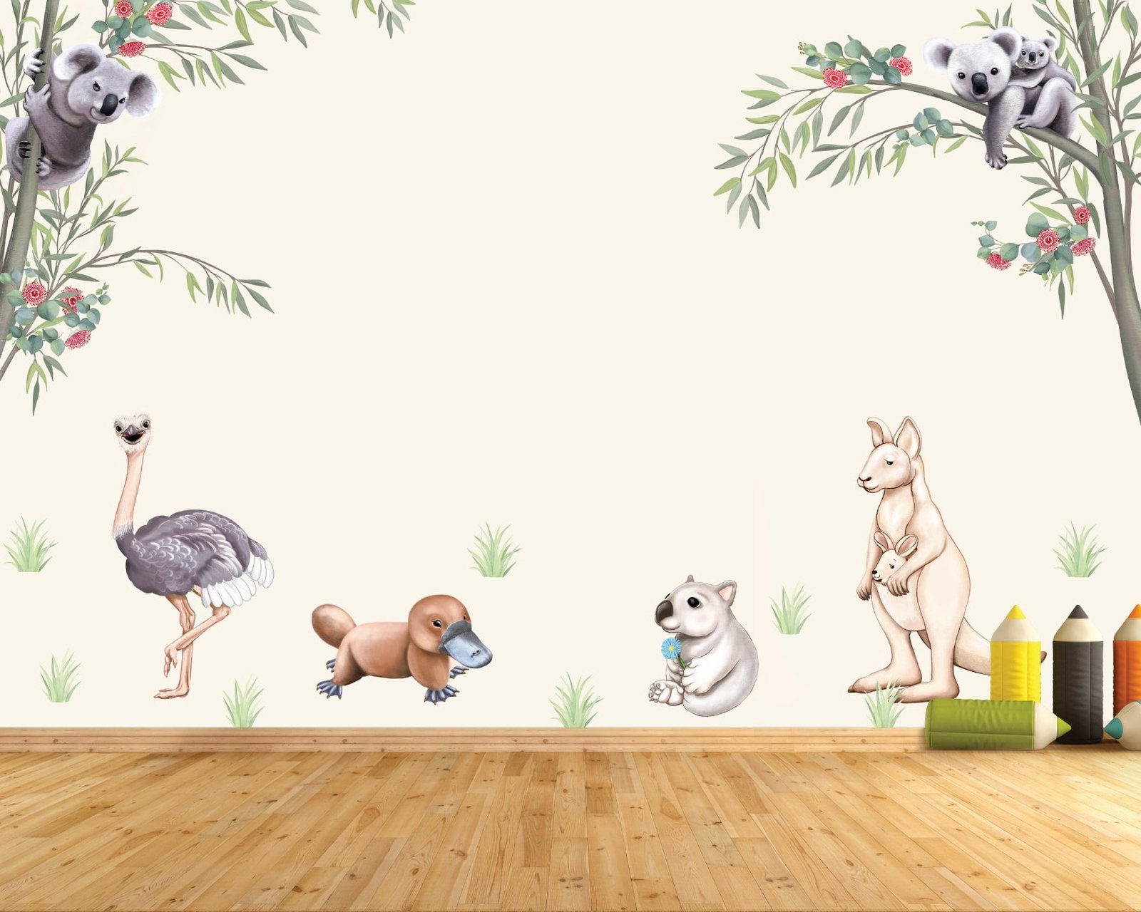 Australian Native Animal Wall decal Set Whimsy Wall Decals