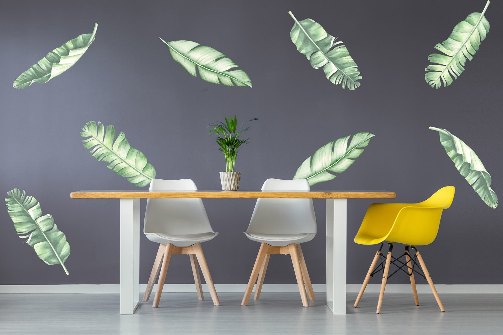 Tropical Banana leaves Wall Decals Set Whimsy Wall Decals